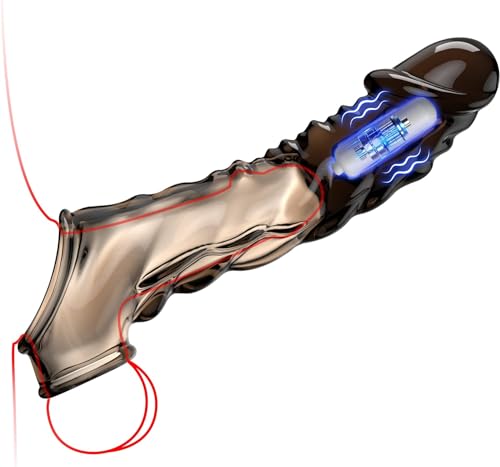 FBBBKKML Condón Fuñdḁś para Pęñ Ę Extendido para Hombres Condón de Línea de Músculo de Pęñ Ę de Simulación Realista Las Parejas Pueden Estirar el Condón para Usar Productos Anticonceptivos Varias Vece