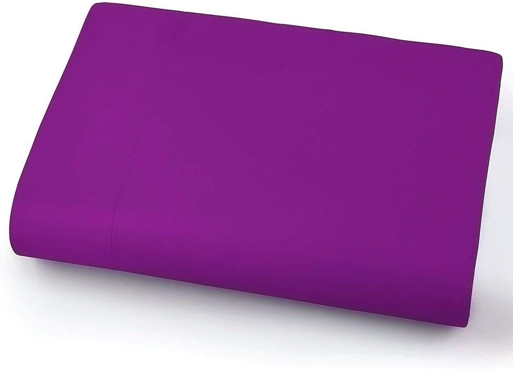 Best Zone Bedding's 600 Thread Count 1Pc Flat Sheet 100% Egyptian Cotton Olympic Queen (96" x 102" inches) Burgundy Solid