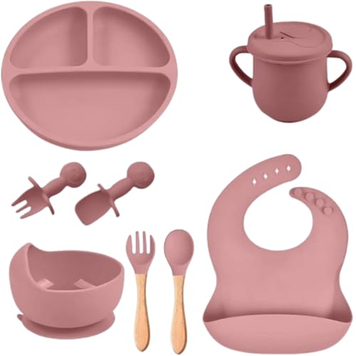 Kit Introdução Alimentar Bebe 8 Peças Silicone Iniciação Para Ali...