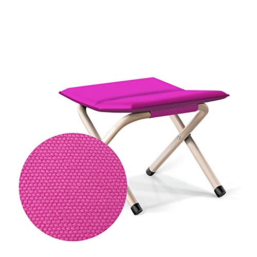 ZXJUAN Fashion Footstools Folding Stool Portable Lightweight Folding Chairs Aluminum Fishing Seat Linen Fabric with Cushion Available Green for Camping Walking Camping Hiking Festival Garden Max.