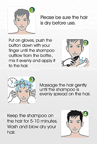 Signature Dexe Black Hair Shampoo 400 ML Instant Hair Blackening Dye for Men Women Black Color - Simple to Use - Lasts 30 Days - Fast Acting Natural Ingredients - Signature Bundle by Maani