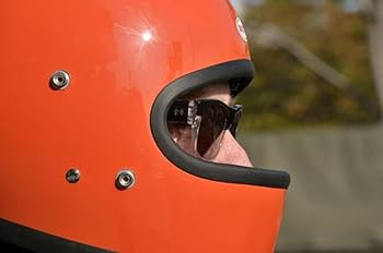 OCEAN BEETLE BEETLE STR（オーシャンビートル） BEETLE STR FULL FACE HELMET (オレンジ/黒革ダブルストラップ)