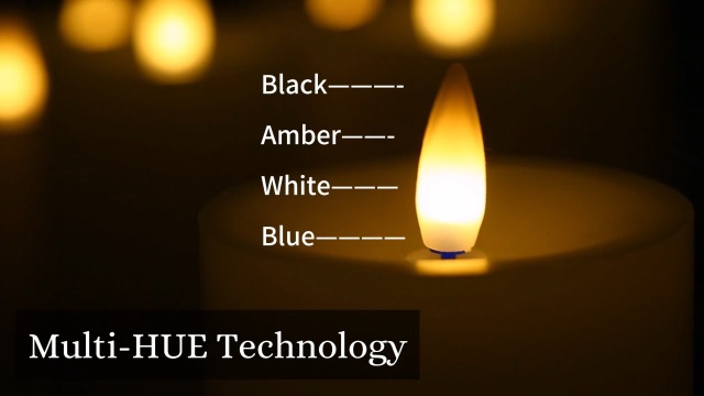 Image of Flameless Pillar Candles Flickering with Remote Timer, Battery Operated LED Candles Up to 400 Hours, 3D Moving Flame Real Wax Candles. (Ivory Vertical Stripe-2 Pack)
