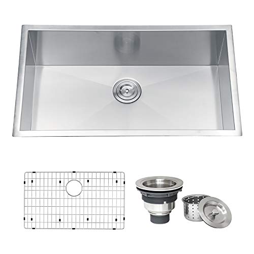 Best Cyber Deals 🔥 Ruvati RVH7405 Undermount 16 Gauge 32" Kitchen Sink Single Bowl, Stainless Steel