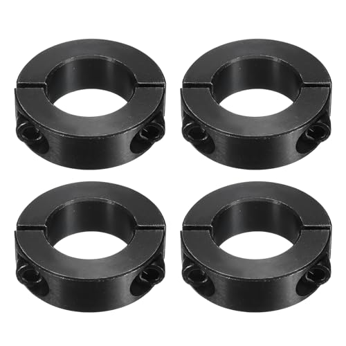 Collier de serrage à double axe fendu 28mm uxcell en acier 1028 oxyde noir x4