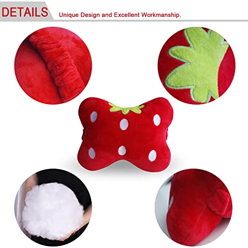 Image of Sexysamba Car Headrest Pillow,Cartoon Neck Pillow for Car,Comfortable Soft Car Seat Pillow for Driving,Head Rest Cushion,Cute Neck Pillow for Travelling and Home 2Pcs (Red)