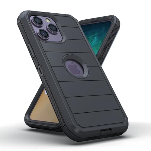 Image of Pirum Protective Back Case Compatible for Apple iPhone 14 Pro MAX Cover PC + TPU Full Body Shockproof Drop Protection - Black