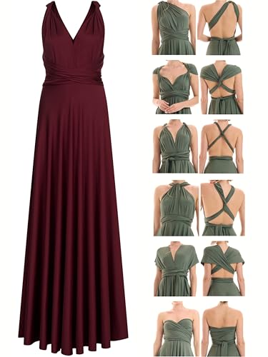 Juvell Brautjungfernkleider lang - Infinity Dress Maxi - Abendkleider elegant-festlich - Multiway-Wickelkleid - Hochzeit-Abiball-Bridesmaid - 1000...