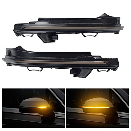 None branded Dynamic LED Turn Signal Light Sequential Side Mirror Blinker Indicator For Audi Q5 FY 2018 2019 Q7 4M 2016 2017 2018(Yellow)