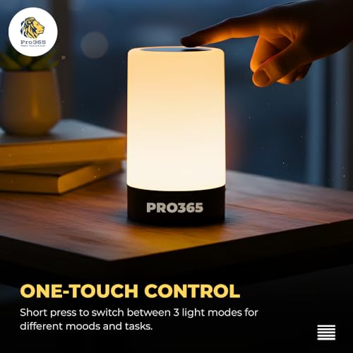 Image of PRO365 Touch Lamp | Short Press 3 Light Modes | Long Press Multiple Brightness Levels | Ideal for Small Lamps, Kids Area, Emergency Situations, Cars, Reading
