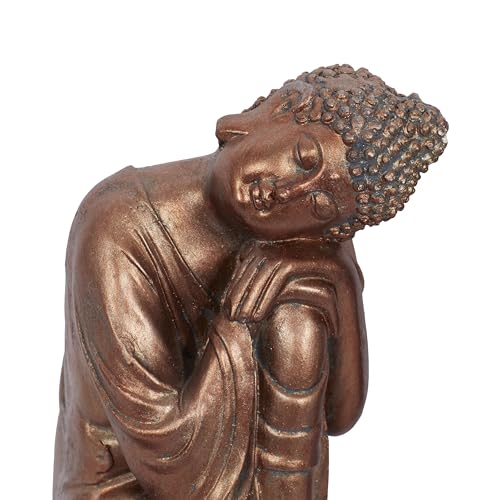 Figura decorativa set de 2 Buda polystone 15 cm x 15 cm x 23 cm miniatura 2