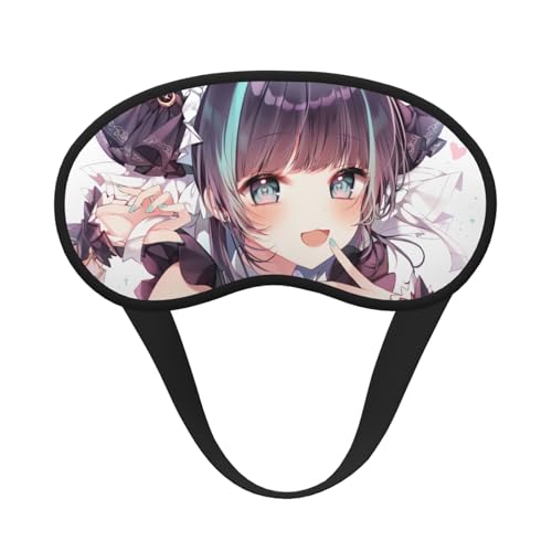 アイマスク アズールレーン チェシャー 快眠グッズ ふわふわ肌触り 柔らかい アイカバー 安眠 通気性 遮光 軽量 目隠し 圧迫感なし 昼寝 睡眠用四季 旅行 出張 オフィス 子供 大人兼用 男女兼用可愛い アニメ ギフトプレゼント 19.5*10cm