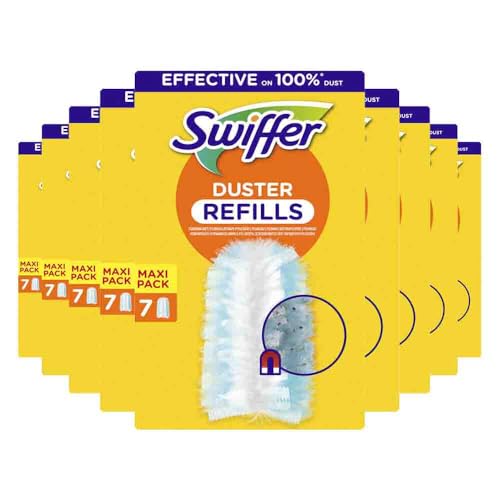 Swiffer Duster - Recambios de plumón atrapa Polvo, 63 edredones, atrapa y atrapa el Polvo y la Suciedad, llega a los Puntos más difíciles de la casa, tamaño Gigante