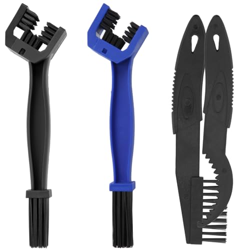 4 Stück Ketten Reinigungsbürste Kettenbürste Motorrad Fahrrad Bürste Kettenreinigung Motorradketten Reinigungsset Kettenreinigungsgerät Kettenpflege Set Ritzelbürste Ketten Reinigung