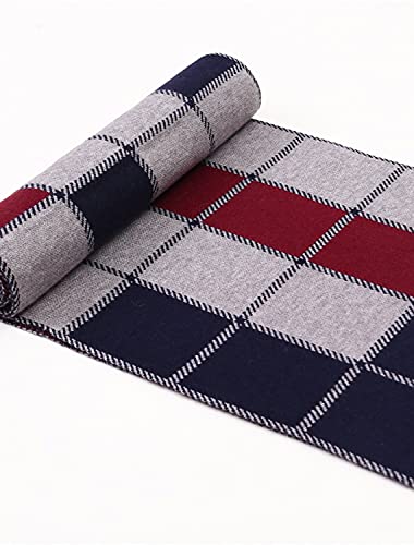 Men's Rectangle Scarf Daily As Per Picture Scarf Color Block,Warm And Thick Scarf (Color : B) (A B) #TOP2