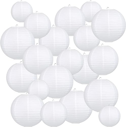 VniYors lampions, 20 Stücke lampions weiß, lampions außen wetterfest,...