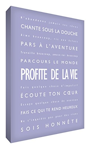- Stampa su tela motivo Profite della vita 91 x 60 cm colore: Lilla