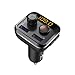Produktbild Bluetooth FM Transmitter, LED Auto Radio Bluetooth Adapter Freisprecheinrichtung mit Mikrofon, mit Bass, Dual USB Ladegerät (Silber)