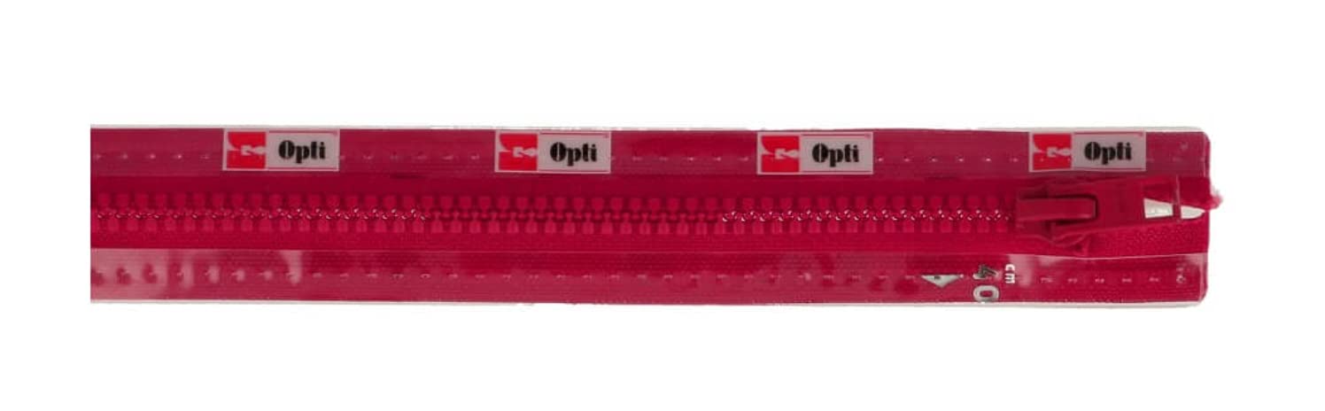 Opti Zip Fastening, Polyester, 00752 Red, 30 cm, #00752 Red