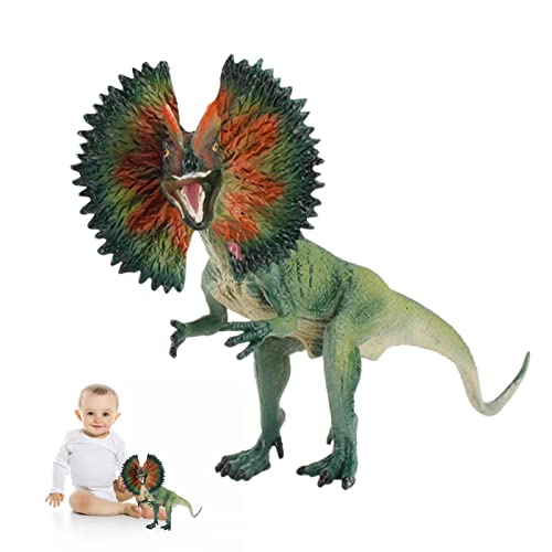 Construcción, Toy Littryee Dinosaurio simulación | Figuras Dinosaurios realistas Juguetes para niños pequeños | Dinosaurio Velociraptor dragón Doble Columna, Adornos...