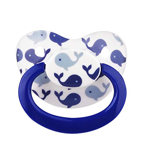 TEN@NIGHT Adult Pacifier Size Dummy ABDL Silicone Pacifier Adult Nipple (White)