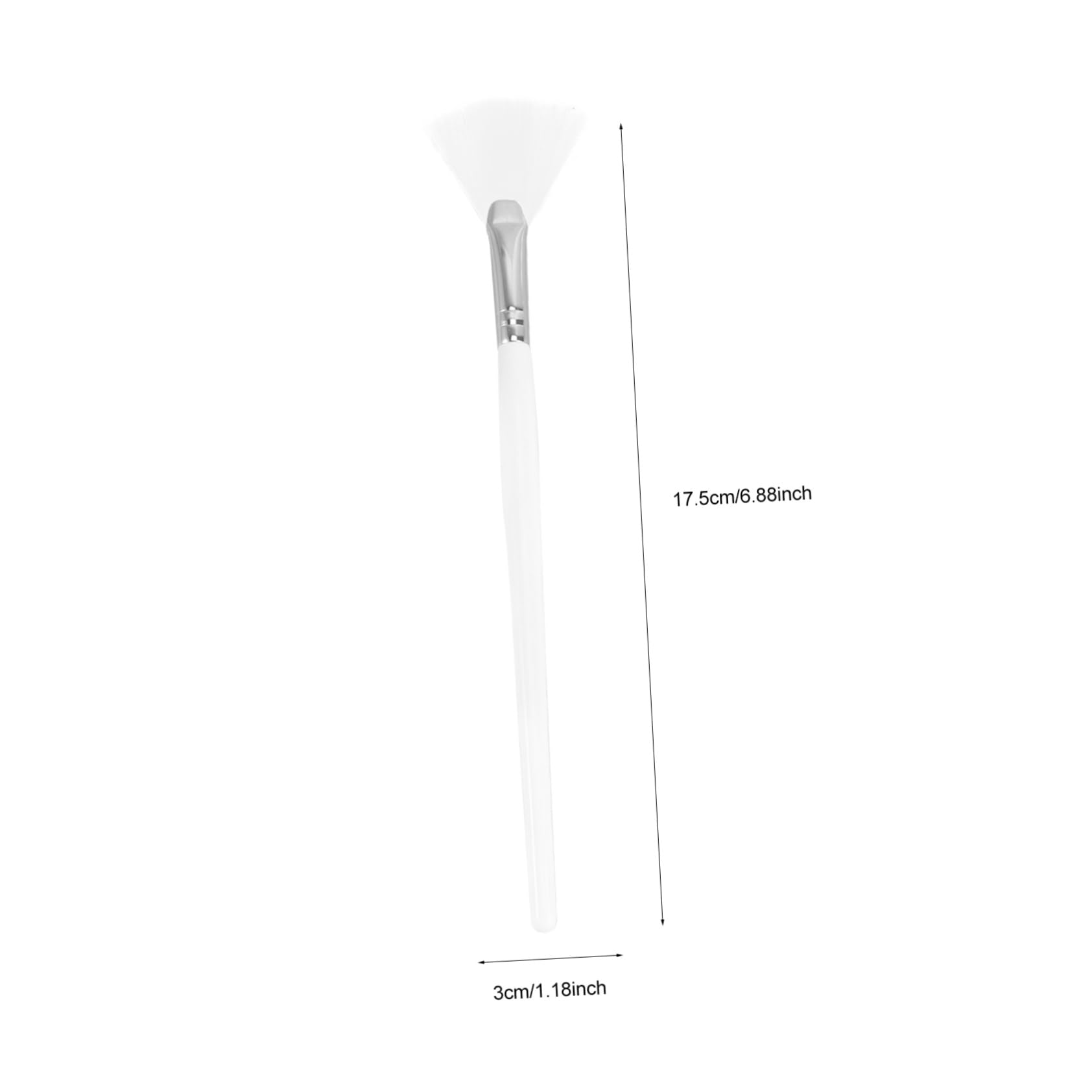 WEKADRIN Diy Mask Fan Shape Brush 2pcs Wooden Handle Makeup Brush for The Mask Smooth Coverage Mask Skincare Tool