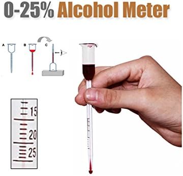 Aoher Alcohol Meter,1-25percent Wine Alcohol Measuring Tool