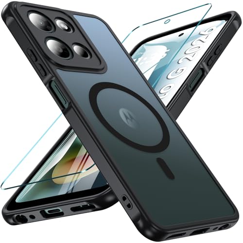 BESINPO Moto G 2026 Case, Magnetic Moto G 2026 Phone Case with Screen Protector, Shockproof Matte for Motorola Moto G 2026 Case, Slim Phone Case for Moto G 2026/Moto G Play 2026/Moto G 2025, Black
