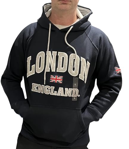 London England Hoody - Navy color, Navy Blue, X-Large2