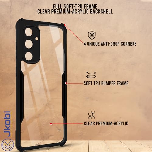 Image of Jkobi Back Case Cover for Samsung Galaxy A54 5G (Shockproof with Polycarbonate Clear Panel | Professional Black)