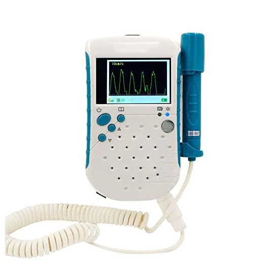 Handheld Blood Flow Rate Detector Blood Flow Velocity Waveform Doppler Vascular Color LCD Display Blood Flow Strength