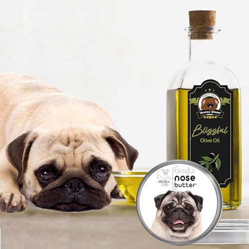 Image of The Blissful Dog Fawn Pug Nose Butter, Versatile Dog Nose Balm for Dry Nose, Handcrafted Nose Moisturizer, Easy-to-Apply Dog Essentials, Unscented, 8 oz.