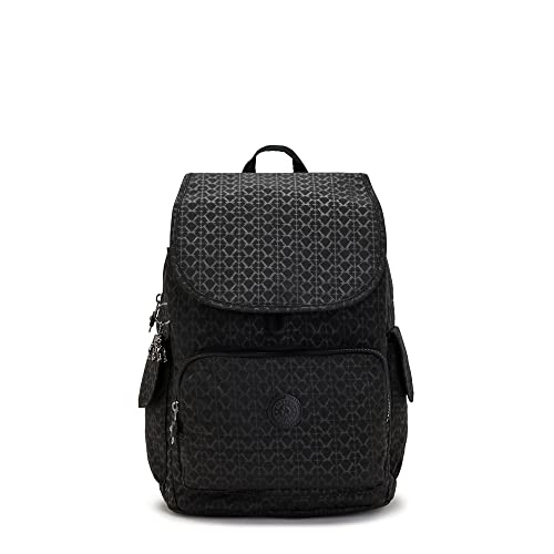 Kipling Mochila feminina City Pack, mochila versátil para o dia todo, bolsa, Assinatura Emb, 12.5''L x 14.5''H x 7.25''D, Mochila feminina City Pack, mochila versátil para o dia todo, bolsa