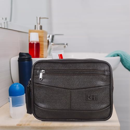 Image of kbi Mens Cash Bag Pouch Money Carrying Handling Luggage Multipurpose Travel Pouch vegan Leathe