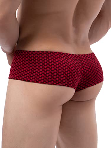 iKingsky Men's Sexy Cheeky Boxer Briefs Mini Cheek Thong Underwear Sporty Pouch T-back Under Panties for Men4