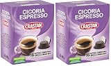 CRASTAN 1870 Cicoria Espresso Capsule compatibili con A Modo Mio, 16 capsule per box, bevanda senza glutine, 100% Made in Italy (confezione da 2)