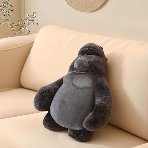 Image of Stuffed Animal Gorilla, Monkey Plush Toys for Boys Kids Womens, 15 Inches Soft Hugging Gorilla Stuffed Animals Gifts Adorable Companion for Birthday Christmas Easter Halloween Room Decoration Black