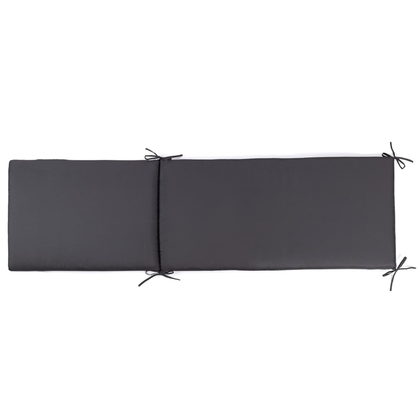 IDMarket - Lot de 2 Coussins transat 190 cm Gris Anthracite