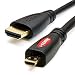 Importer520(TM) 6 Feet HDMI Type A to HDMI Micro Type D High Speed Cable with Ethernet For Microsoft Surface with Windows RT - 6 Feet Long 2 Tone