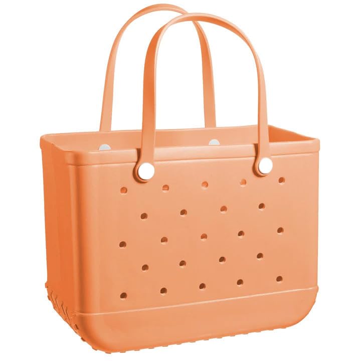 Rubber Beach Tote Bag Large Waterproof Washable Tip Proof Durable Open Tote Bag for the Beach Boat Pool Sports