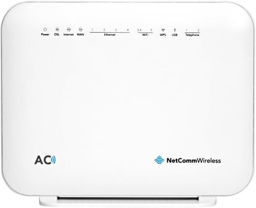 NETCOMM NF18ACV IEEE 802.11ac ADSL2+, VDSL2, Ethernet Modem/Wireless ...