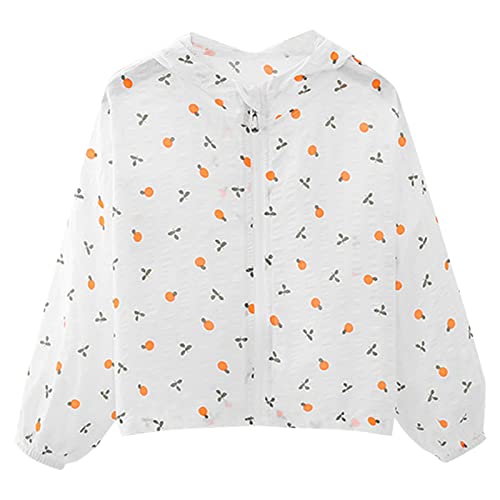 Toddler Girls Quick Dry Sunscreen Jackets Boys Summer Long Sleeve Cartoon Hooded Outerwear Zipper Lightweight Coat