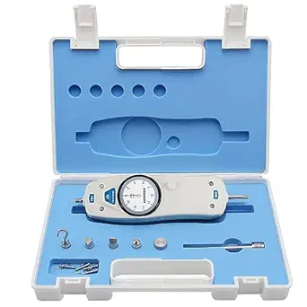 BAOSHISHAN 20lb Push Pull Force Gauge Force Tester Meter with Calibration Certificate and Carrying Case, for Tension and Compression Load Plug Force Destructive Tests DL-20LB