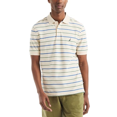 Camiseta polo clásica con rayas para hombre de Nautica miniatura 1