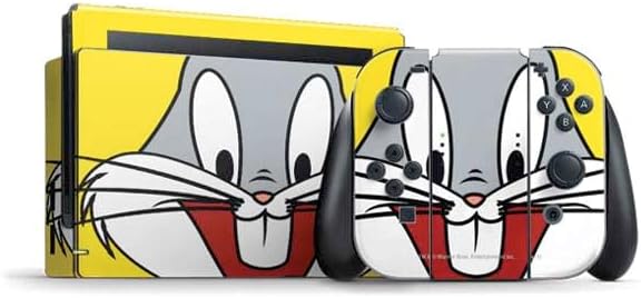 Skinit Decal Gaming Skin Compatible with Nintendo Switch Bundle - Officially Licensed Looney Tunes Bugs Bunny Zoomed in Design