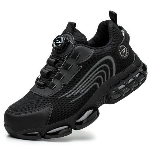 Image of Steel Toe Work Sneakers for Men Women Lightweight Comfortable Industrial & Construction Work Safety Shoes