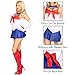 Leg Avenue Womens 3 Pc Sexy Sailor Halloween Costume, Bodysuit With Skirt, X-LARGE, Multicolor