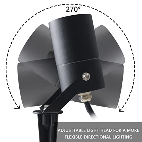EBION Garden Spike Light GU10,Garden Spotlights Mains Powered IP54 Waterproof,35W 240V Pathway Lights,4Pack Landscape Lighting for Patio Path Lawn Walkway,Aluminum, (Bulbs Not Include) - Image 4