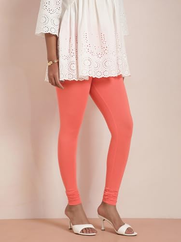Image of TWIN BIRDS Tailored Cut and Classic Fit Super Stretchable Elastane Fabric Churidar Leggings for Women
