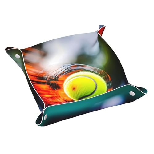 Kommoden-Tablett, PVC-Leder-Tablett für Reisen, kleiner Reise-Organizer für Schlüssel, Geldbörsen, Uhren, Münzen (Squash-Muster) Kommoden-Tablett, PVC-Leder-Tablett für Reisen, kleiner Reise-Organizer für Schlüssel, Geldbörsen, Uhren, Münzen (Squash-Muster)